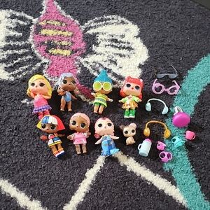L.O.L. Surprise! Mini Doll Bundle - Pink, Blue, Green, Yellow, Purple
